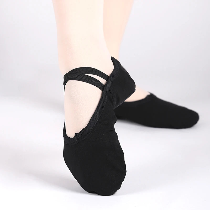 11043 Black - Canvas Ballet Shoes