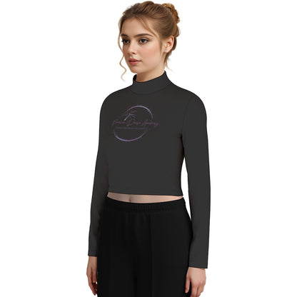 Premiere Danse Academy - Eco-Friendly All-Over Print Women's Turtleneck T-shirt With Long Sleeve